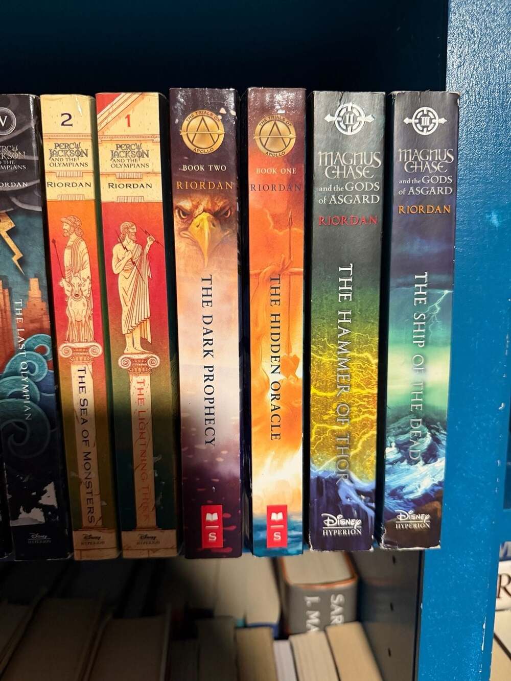 Rick Riordan Paperback Book Lot - Percy Jackson, Trials of Apollo(7 Books)
